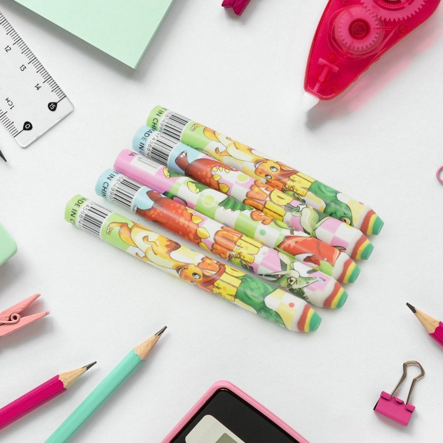 Fancy Erasers for Kids in Different Shapes – Rainbow Erasers, Stationery Gift for Kids Pencil Shaped Eraser for Children School Kids/Birthday Return Gift for Children (48 Pcs Set) - infinityexculsivestore.com