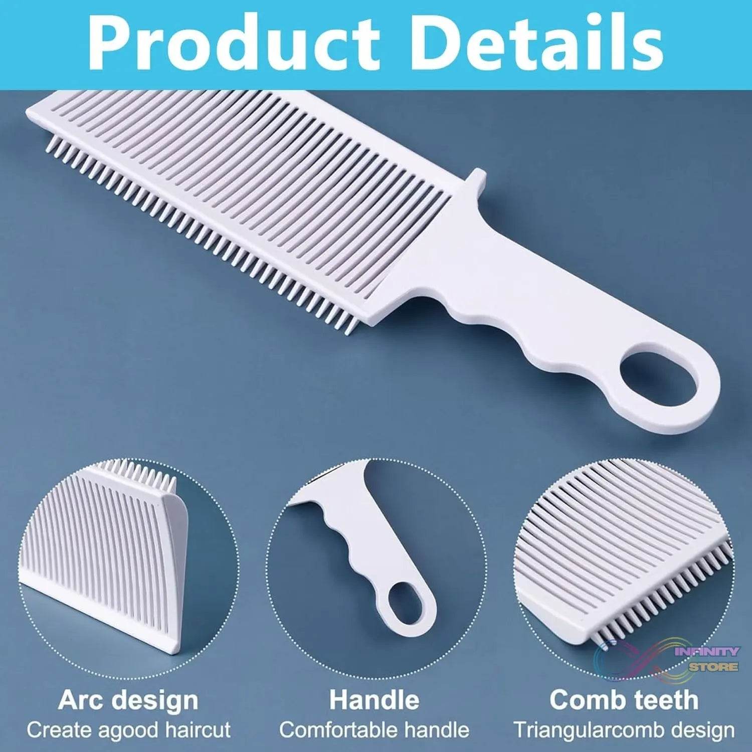 Ergonomic Flat Top Fading Clipper Comb Hair Care Styling | Brushes & Combs (1 Pc) - infinityexculsivestore.com