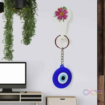 Evil Eye Rubber / Silicone Keychain (1 Pc / Blue Color) - infinityexculsivestore.com