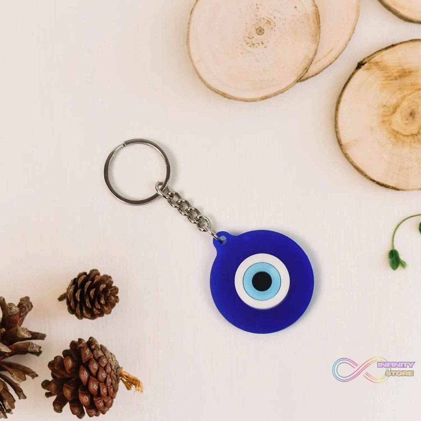 Evil Eye Rubber / Silicone Keychain (1 Pc / Blue Color) - infinityexculsivestore.com