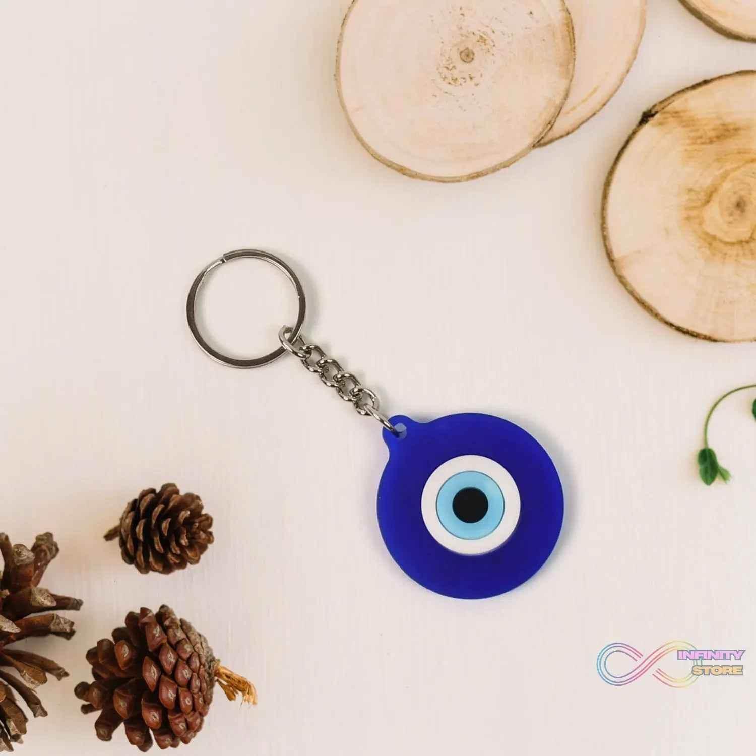 Evil Eye Rubber / Silicone Keychain (1 Pc / Blue Color) - infinityexculsivestore.com