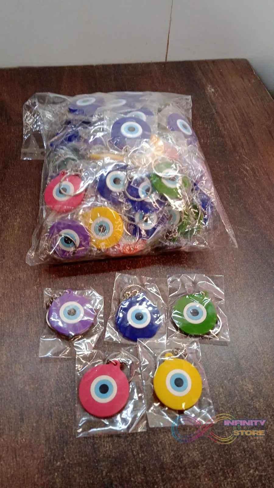 Evil Eye Rubber / Silicone Keychain (1 Pc / Mix Color) - infinityexculsivestore.com
