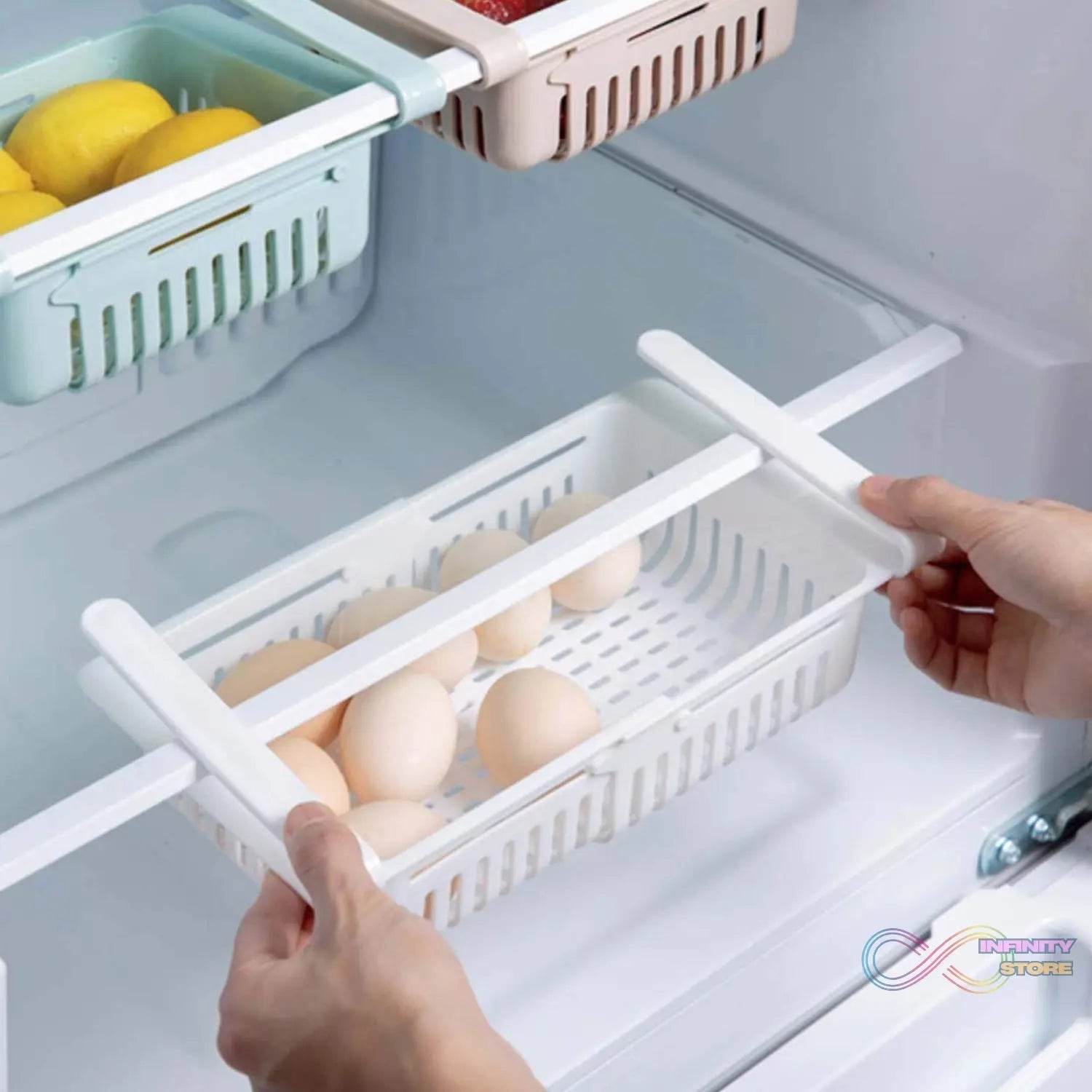 Expandable Adjustable Multipurpose Fridge Storage Basket (1 Pc) - infinityexculsivestore.com