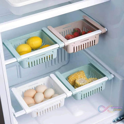 Expandable Adjustable Multipurpose Fridge Storage Basket (1 Pc) - infinityexculsivestore.com