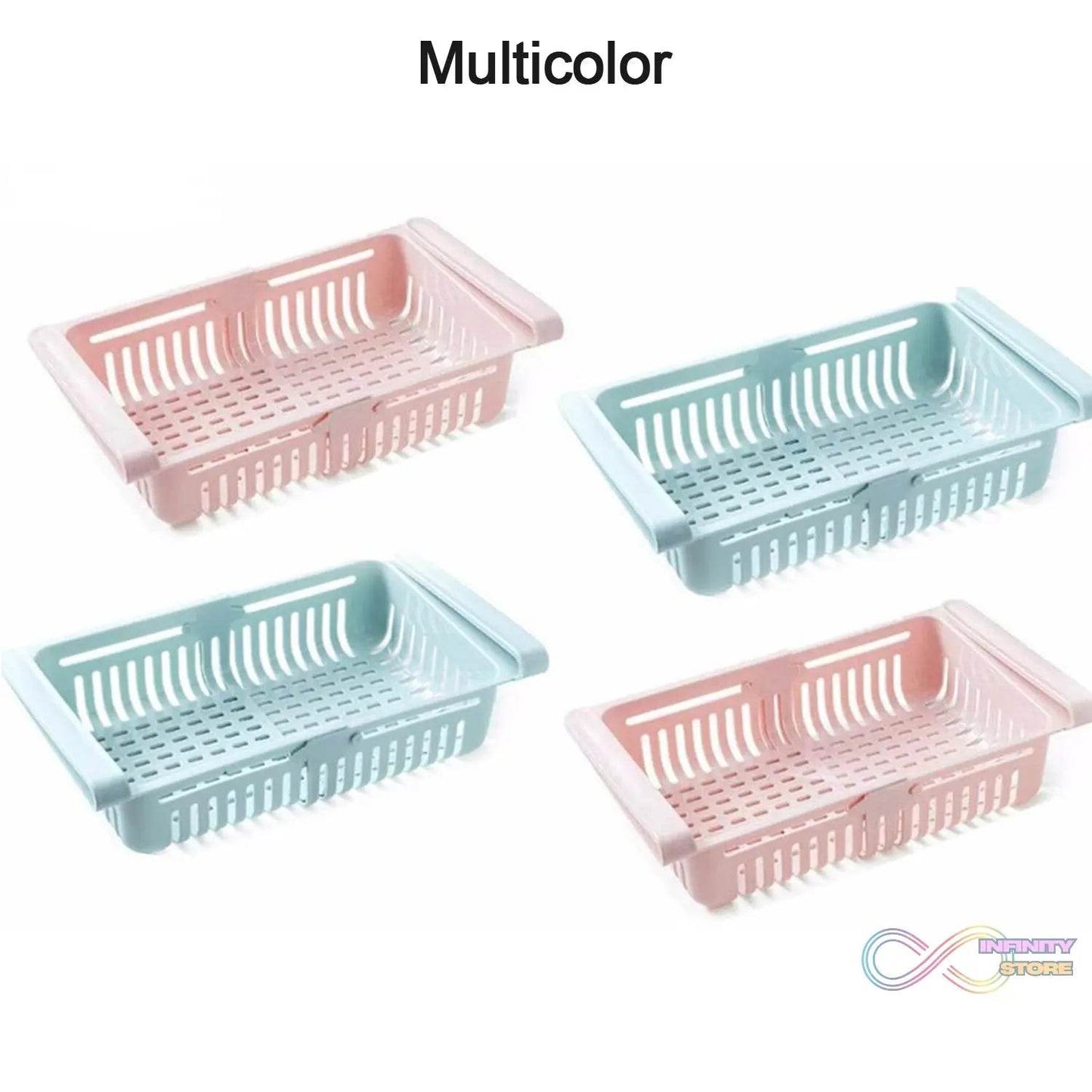 Expandable Adjustable Multipurpose Fridge Storage Basket ( 1 pcs ) - infinityexculsivestore.com