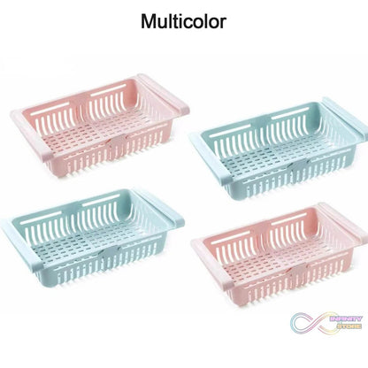 Expandable Adjustable Multipurpose Fridge Storage Basket ( 1 pcs ) - infinityexculsivestore.com