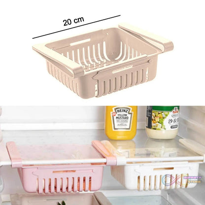 Expandable Adjustable Multipurpose Fridge Storage Basket ( 1 pcs ) - infinityexculsivestore.com