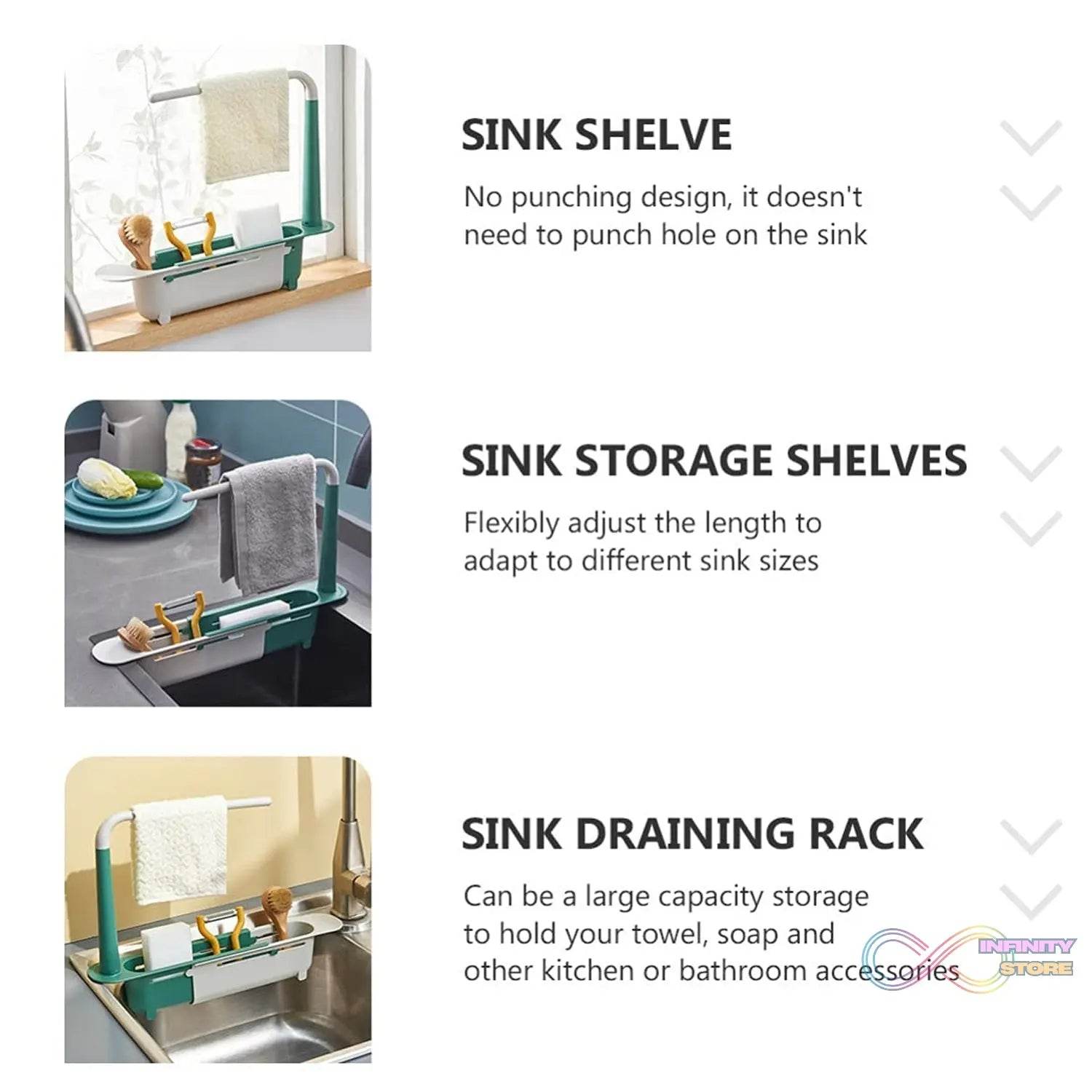 Expandable Kitchen Drying Basket Rack for kitchen Use (Brown Box) - infinityexculsivestore.com