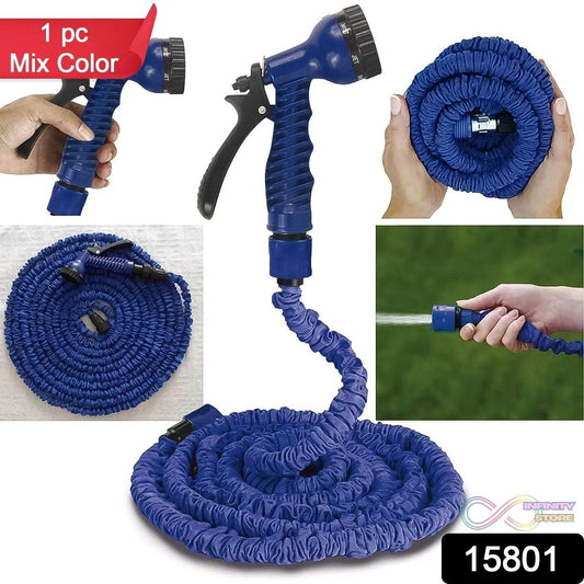 Expandable Magic Garden Hose with Spray Gun, Approx 4 Metre Pipe (1 Set / Mix Color) - infinityexculsivestore.com