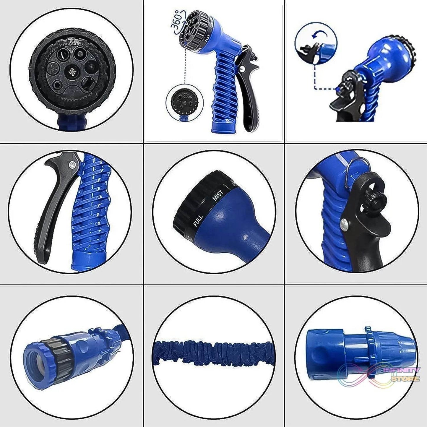 Expandable Magic Garden Hose with Spray Gun, Approx 4 Metre Pipe (1 Set / Mix Color) - infinityexculsivestore.com
