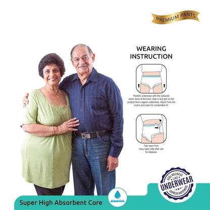 Extra Large - XXL Senior care Adult Pull Up Diaper Pants(Waist Size (120-170 Cm | 47 -67 Inch) (10*4 Pcs) Adult Diapers - XL - XXL (10 Pieces) - infinityexculsivestore.com