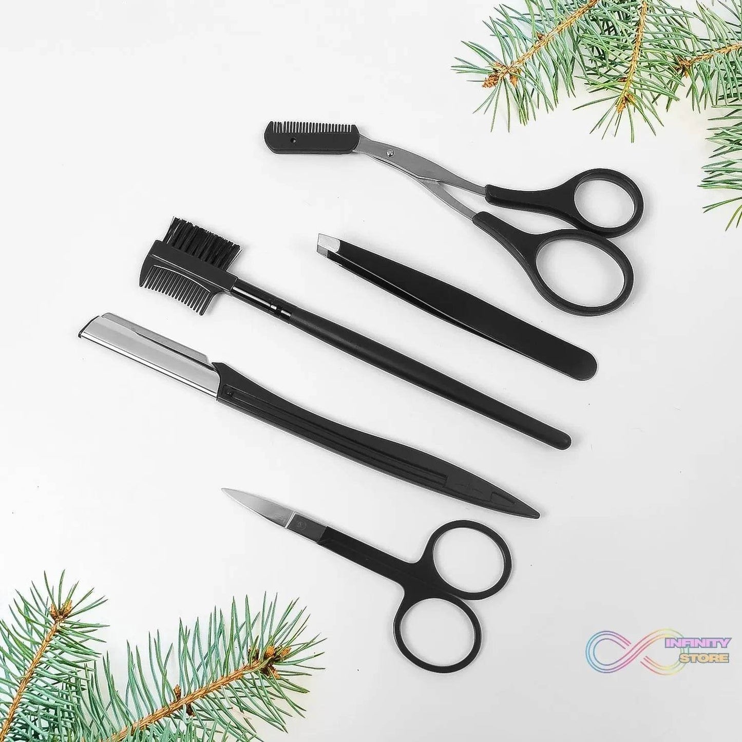 Eyebrow Kit, 5 in 1 Tweezers for Eyebrows (1 Set) - infinityexculsivestore.com