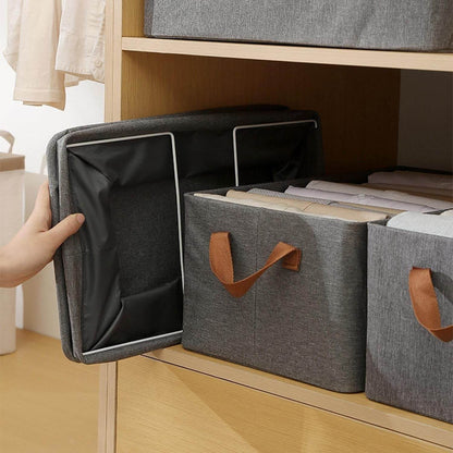 FOLDABLE CLOTH STORAGE BOX WITH HANDLES (47×28 CM) - infinityexculsivestore.com