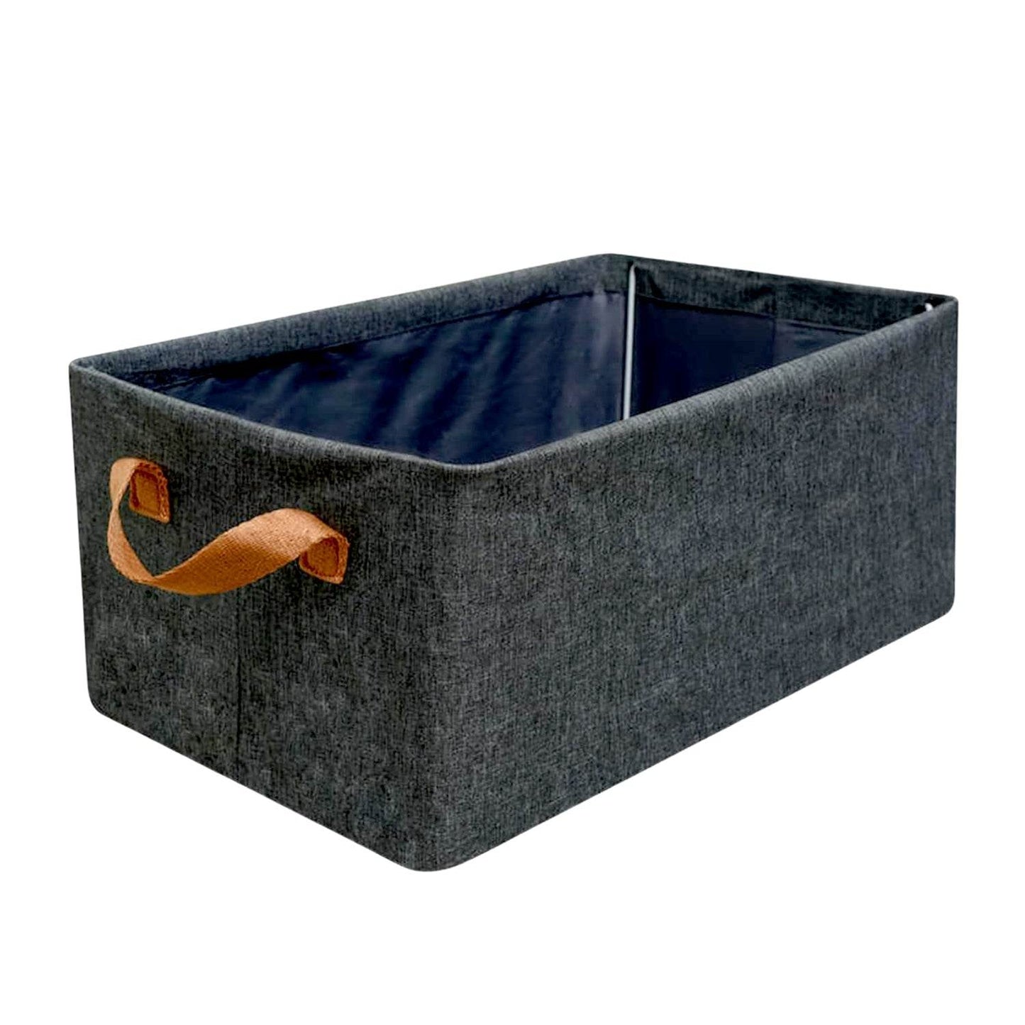 FOLDABLE STORAGE BOX HANDLES, COTTON AND LINEN STORAGE BINS AND BASKETS ORGANIZER FOR NURSERY, CLOSET, BEDROOM, HOME (45 Cm) - infinityexculsivestore.com
