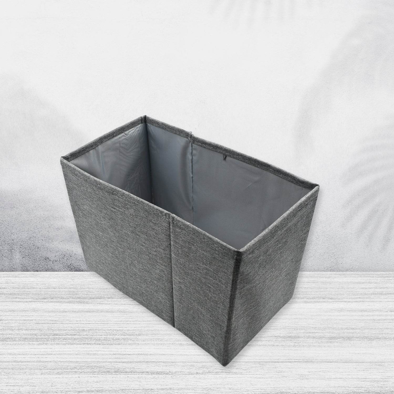 FOLDABLE STORAGE BOX WITH LID AND HANDLES, COTTON AND LINEN STORAGE BINS AND BASKETS ORGANIZER FOR NURSERY, CLOSET, BEDROOM, HOME - infinityexculsivestore.com