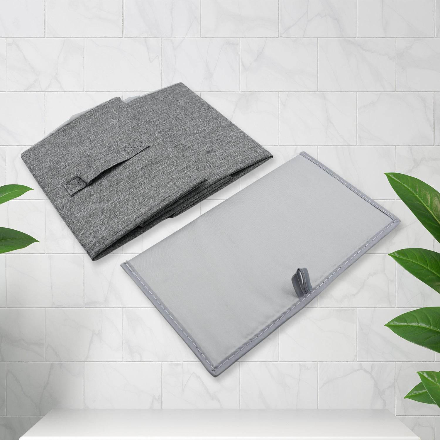 FOLDABLE STORAGE BOX WITH LID AND HANDLES, COTTON AND LINEN STORAGE BINS AND BASKETS ORGANIZER FOR NURSERY, CLOSET, BEDROOM, HOME - infinityexculsivestore.com