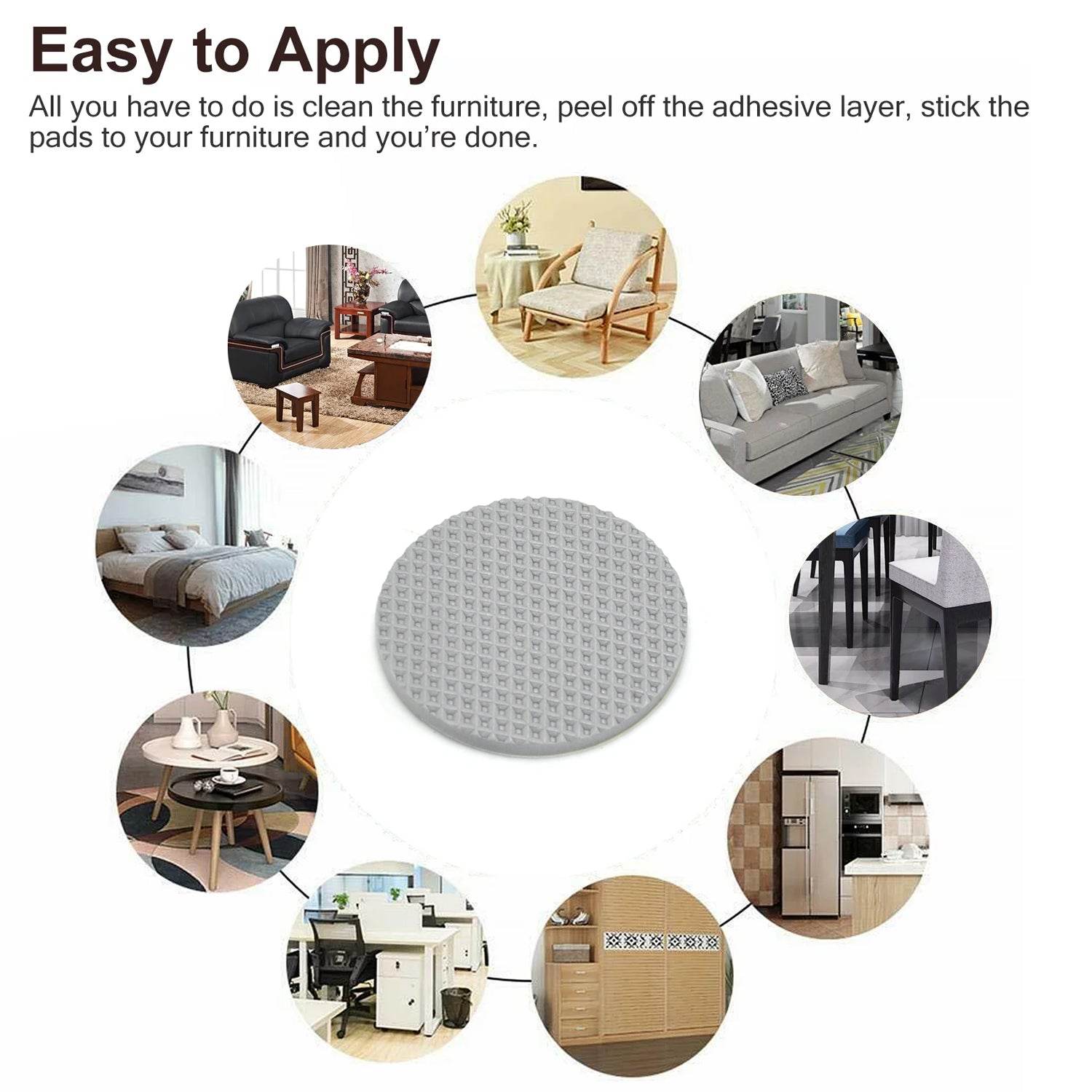 FURNITURE PAD ROUND FELT PADS FLOOR PROTECTOR PAD FOR HOME & ALL FURNITURE USE - infinityexculsivestore.com