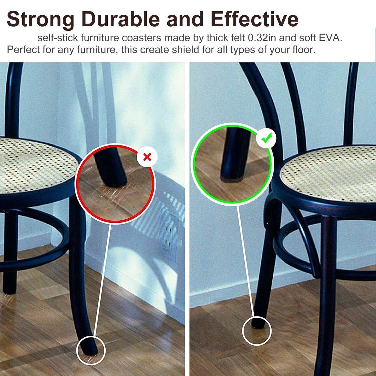 FURNITURE PAD ROUND FELT PADS FLOOR PROTECTOR PAD FOR HOME & ALL FURNITURE USE - infinityexculsivestore.com