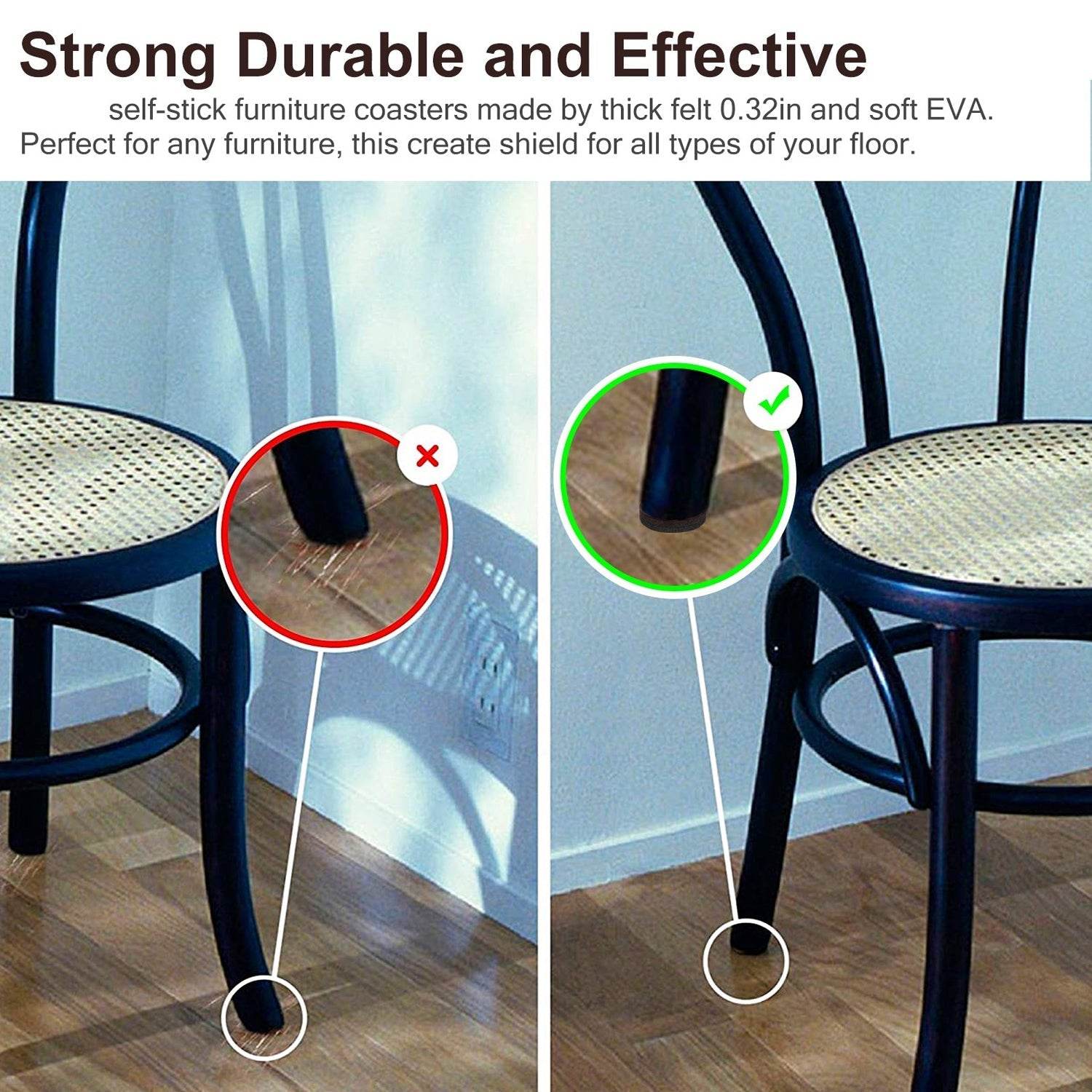 FURNITURE PAD ROUND FELT PADS FLOOR PROTECTOR PAD FOR HOME & ALL FURNITURE USE - infinityexculsivestore.com