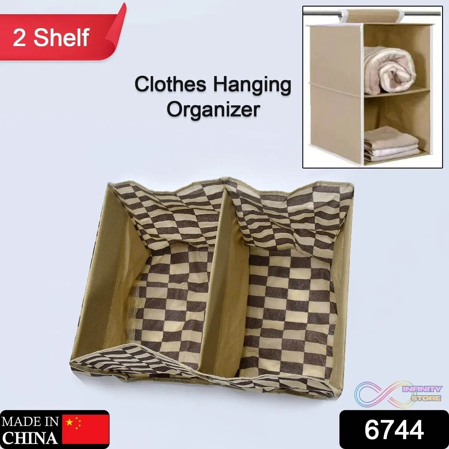 Fabric Hanging 2 - Shelf Closet Cloth Organizer - infinityexculsivestore.com