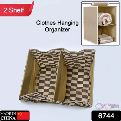 Fabric Hanging 2 - Shelf Closet Cloth Organizer - infinityexculsivestore.com