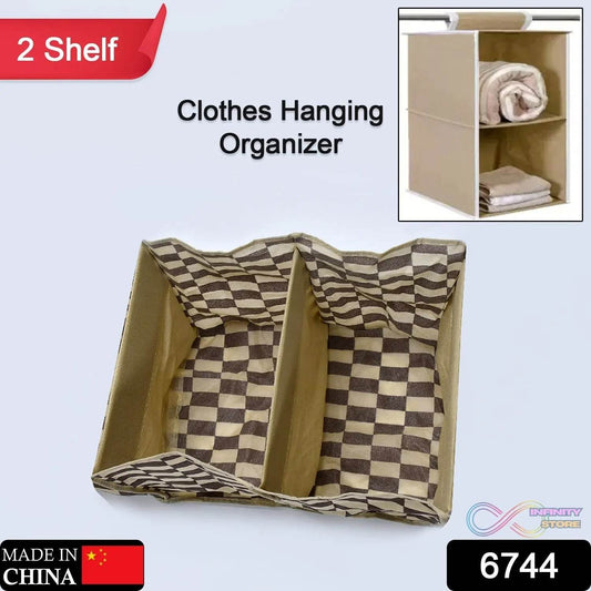 Fabric Hanging 2 - Shelf Closet Cloth Organizer - infinityexculsivestore.com