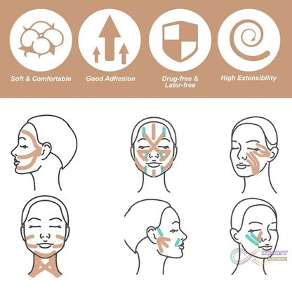 Face Lifting Tape, Myofascial Face Tightening Tape, 2.5 cm x 5 m (1 Pc) - infinityexculsivestore.com