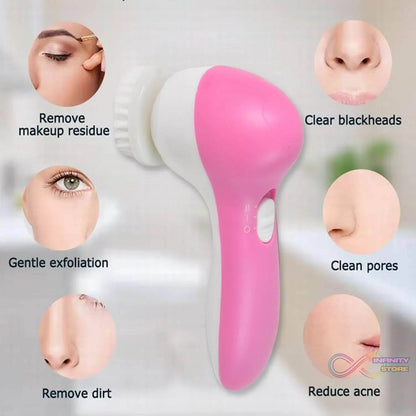 Facial Beauty Brush, Face Massager (1 Pc / With 2 AA Battery Included) - infinityexculsivestore.com