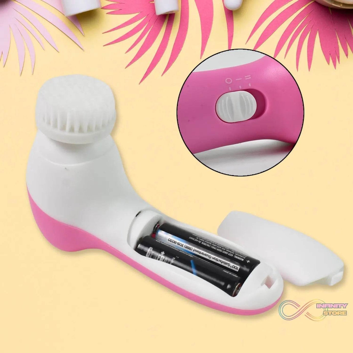 Facial Beauty Brush, Face Massager (1 Pc / With 2 AA Battery Included) - infinityexculsivestore.com