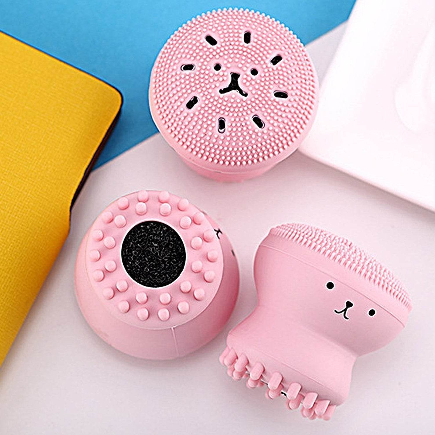 Facial Cleansing Brushes, Cute Octopus Shape Silicone Face Scrubber Massager Skincare Tool (1PC) - infinityexculsivestore.com