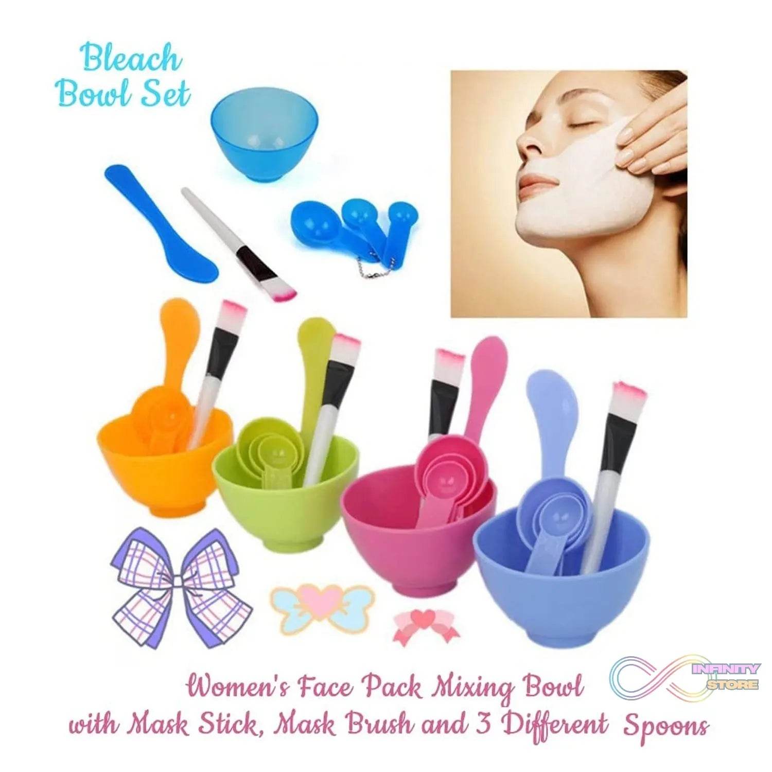 Facial Mask Bowl Set for Girls (6 - Pcs) - infinityexculsivestore.com