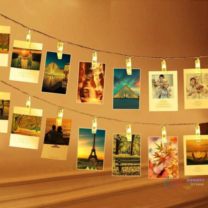 Fairy Warm White Clip Lights for Photos (10 Pcs Clip) - infinityexculsivestore.com