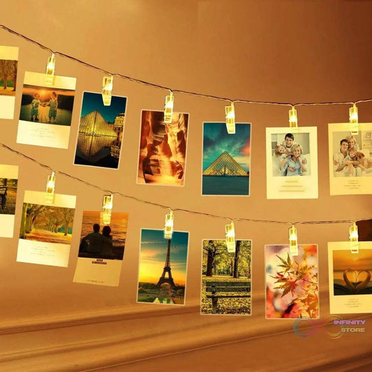 Fairy Warm White Clip Lights for Photos (10 Pcs Clip) - infinityexculsivestore.com
