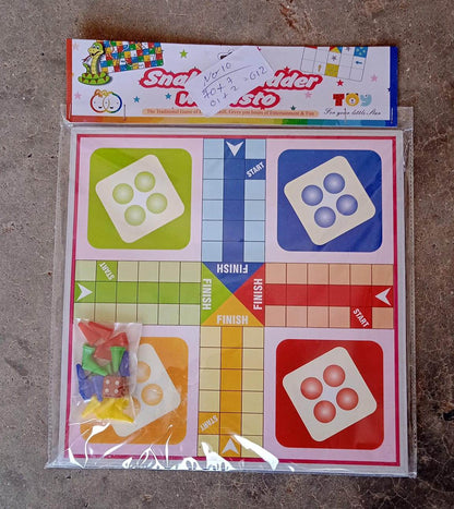 Family Board Game with Two Modes | Two Side Different Ladder, Ludo Games for Children and Families | 2 to 4 Players - Age 3 Years and Above (2 in 1) - infinityexculsivestore.com