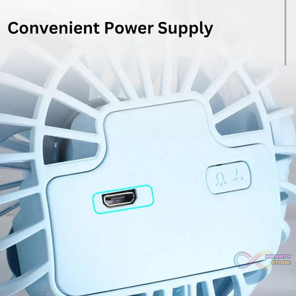 Portable Clip - on Fan, Battery Operated, With Light & Spray, Small Yet Powerful USB Table Fan, 3 - Speed Quiet Rechargeable Mini Desk Fan, 360° Rotation, Personal Cooling Fan for Home, Office, Camping - infinityexculsivestore.com