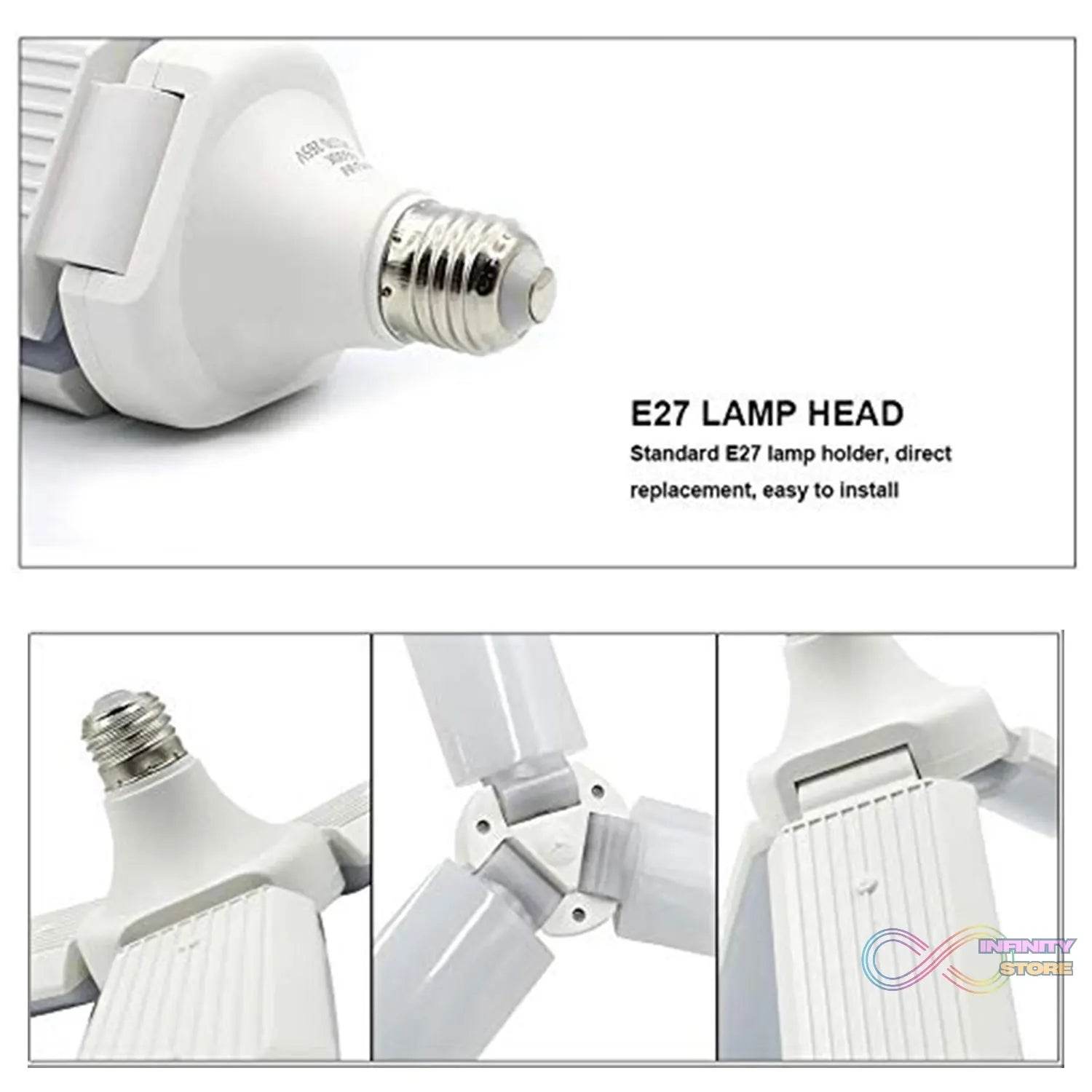 Fan Blade LED Light Bulb, Super Bright Angle Adjustable Home Ceiling - infinityexculsivestore.com