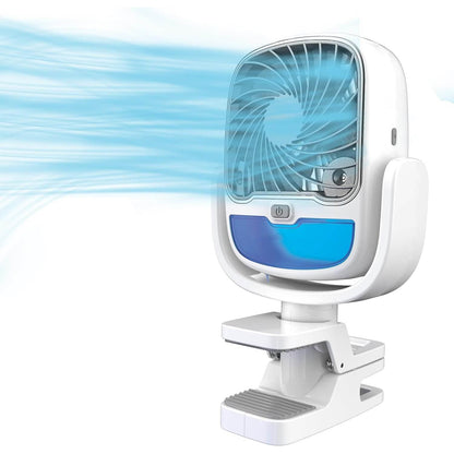 Air Portable Fan, Grip Go 3 Speed Small Fan, Great Stroller Fan, Travel or Desk Fan, Cordless Personal Evaporative Air Cooler, Universal Clamp for Indoor & Outdoor Use, 360 Degree Head Swivel, LED Color Changing Light - infinityexculsivestore.com