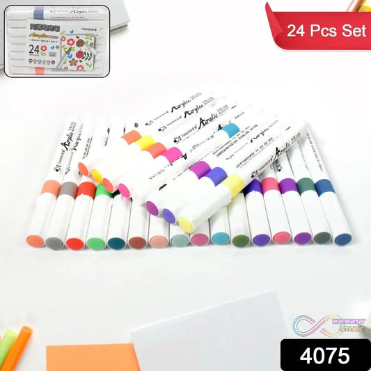 Fancy Art Markers, 24 Colours Double-ended Art (24 Pcs Set) - infinityexculsivestore.com