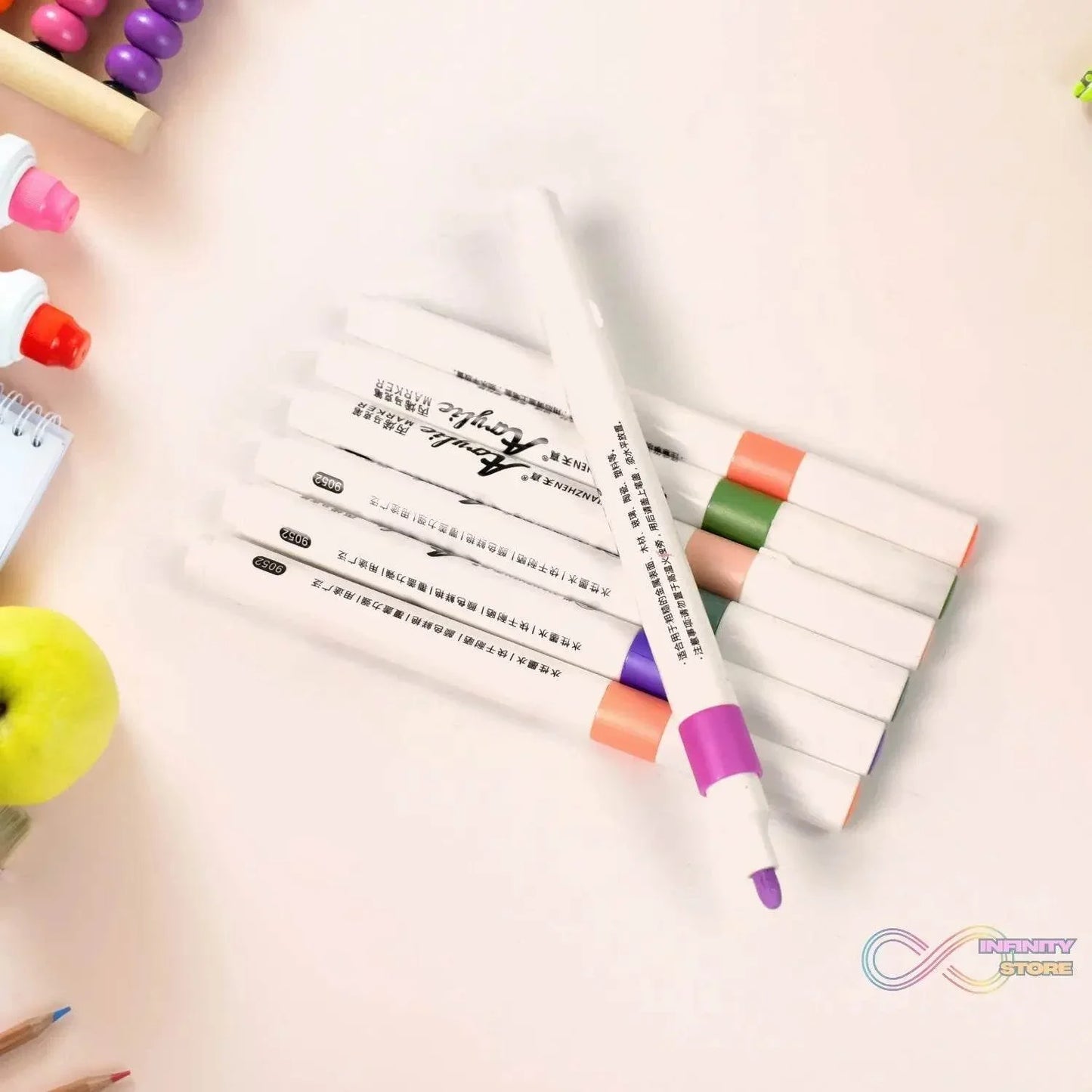 Fancy Art Markers, 24 Colours Double-ended Art (24 Pcs Set) - infinityexculsivestore.com