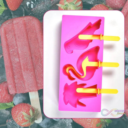 Fancy Ice Candy Mould Maker - Food-Grade Reusable Popsicle Molds, Ice Cream and Kulfi Sticks for All Ages - infinityexculsivestore.com