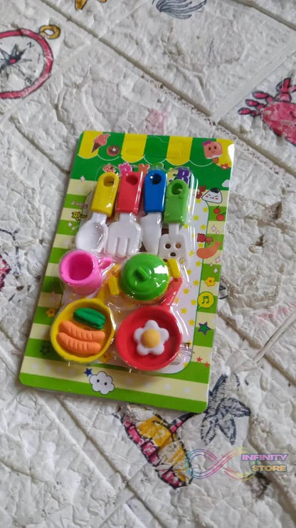 Fancy & Stylish Mini Erasers for Kids (8 Pc Set) - Fun Designs, Party Favors - infinityexculsivestore.com