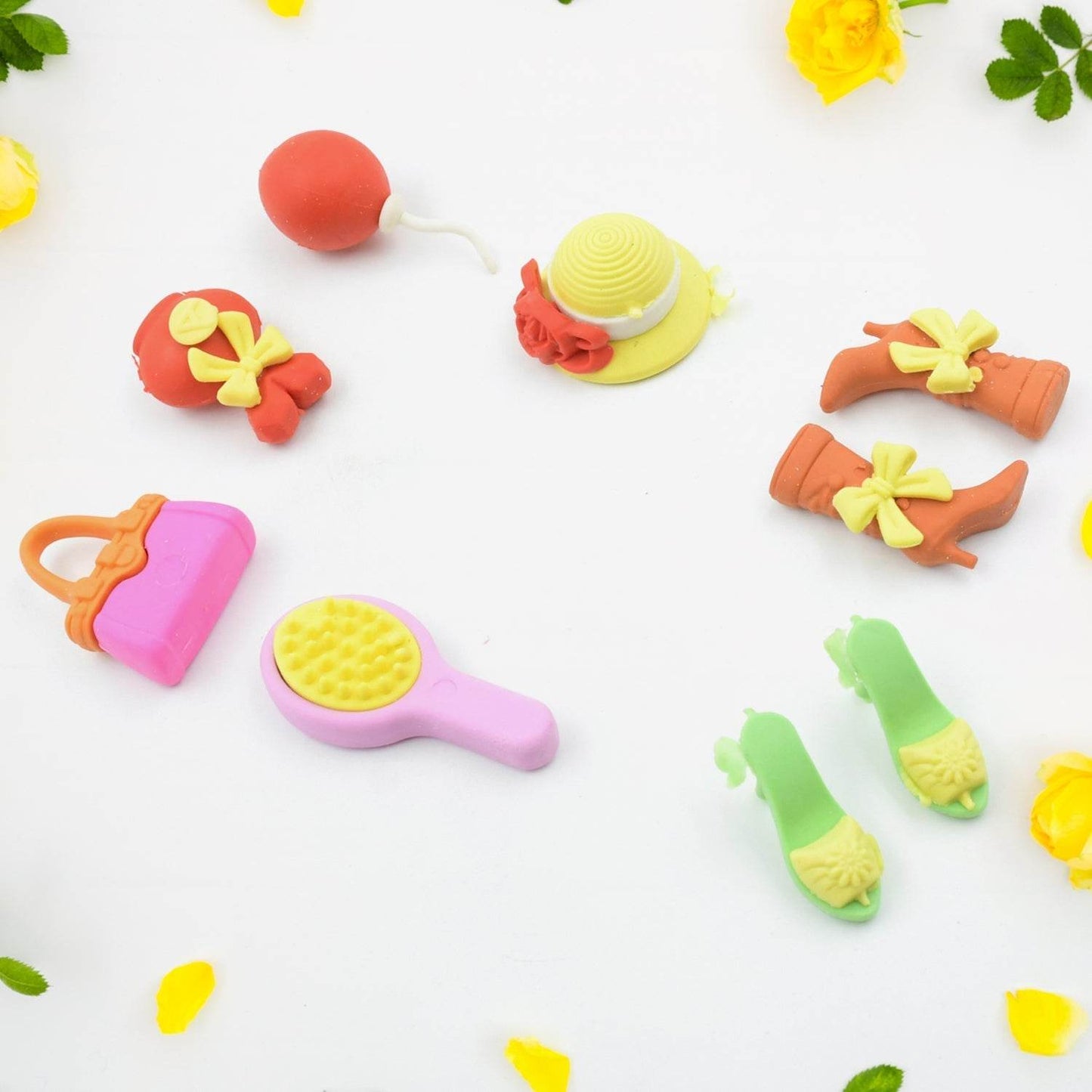 Fancy & Stylish Mini Erasers for Kids (9 Pc Set) - Fun Designs, Party Favors - infinityexculsivestore.com