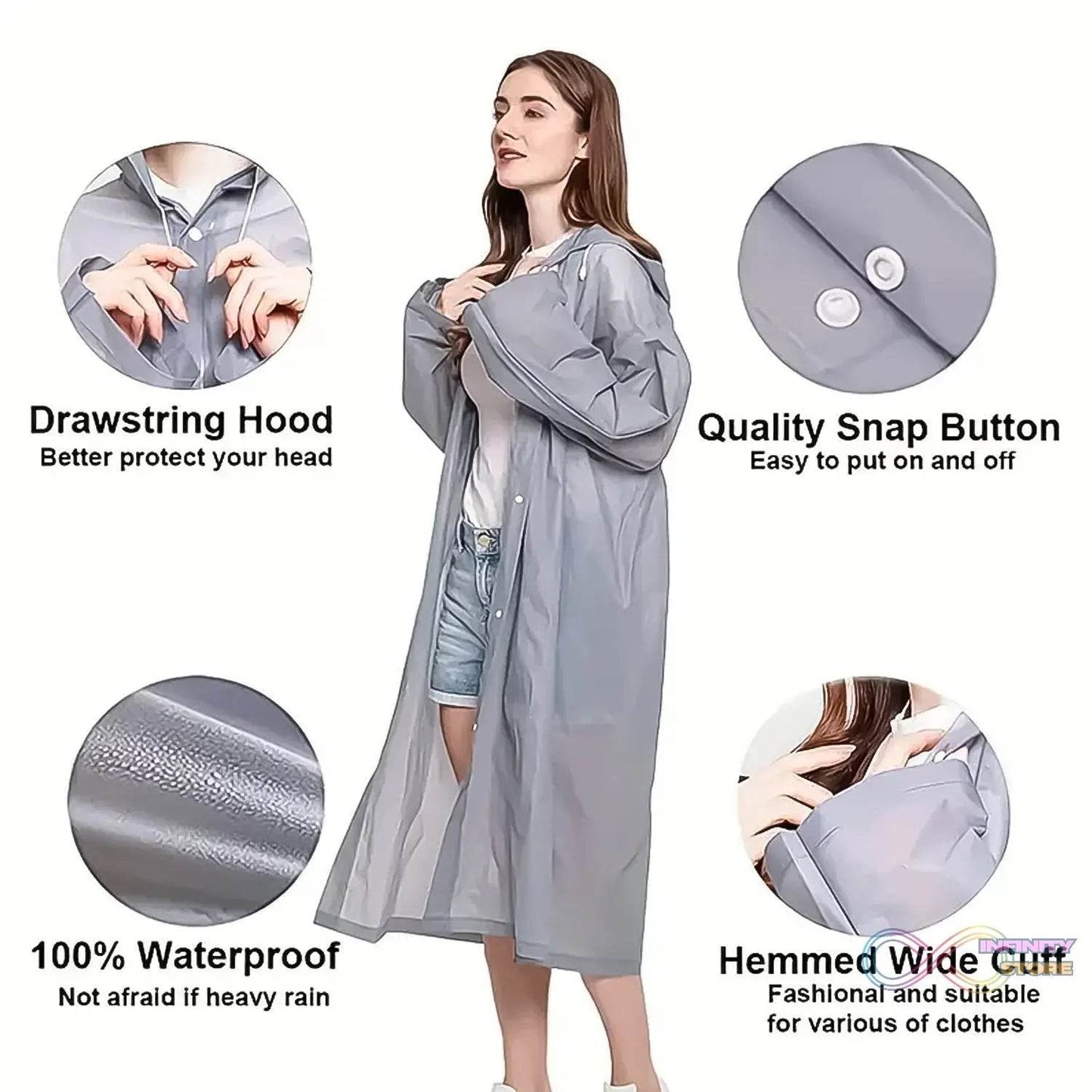 Fashion Portable Adult Rain Coat (1pc) - infinityexculsivestore.com