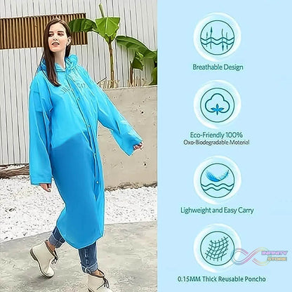 Fashion Portable Adult Rain Coat (1pc) - infinityexculsivestore.com