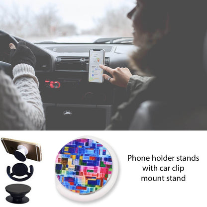 Fashion design pop up mobile phone grip holder smart phone bracket, Phone Stand & Grip with popclip car mount flowers pasley - infinityexculsivestore.com