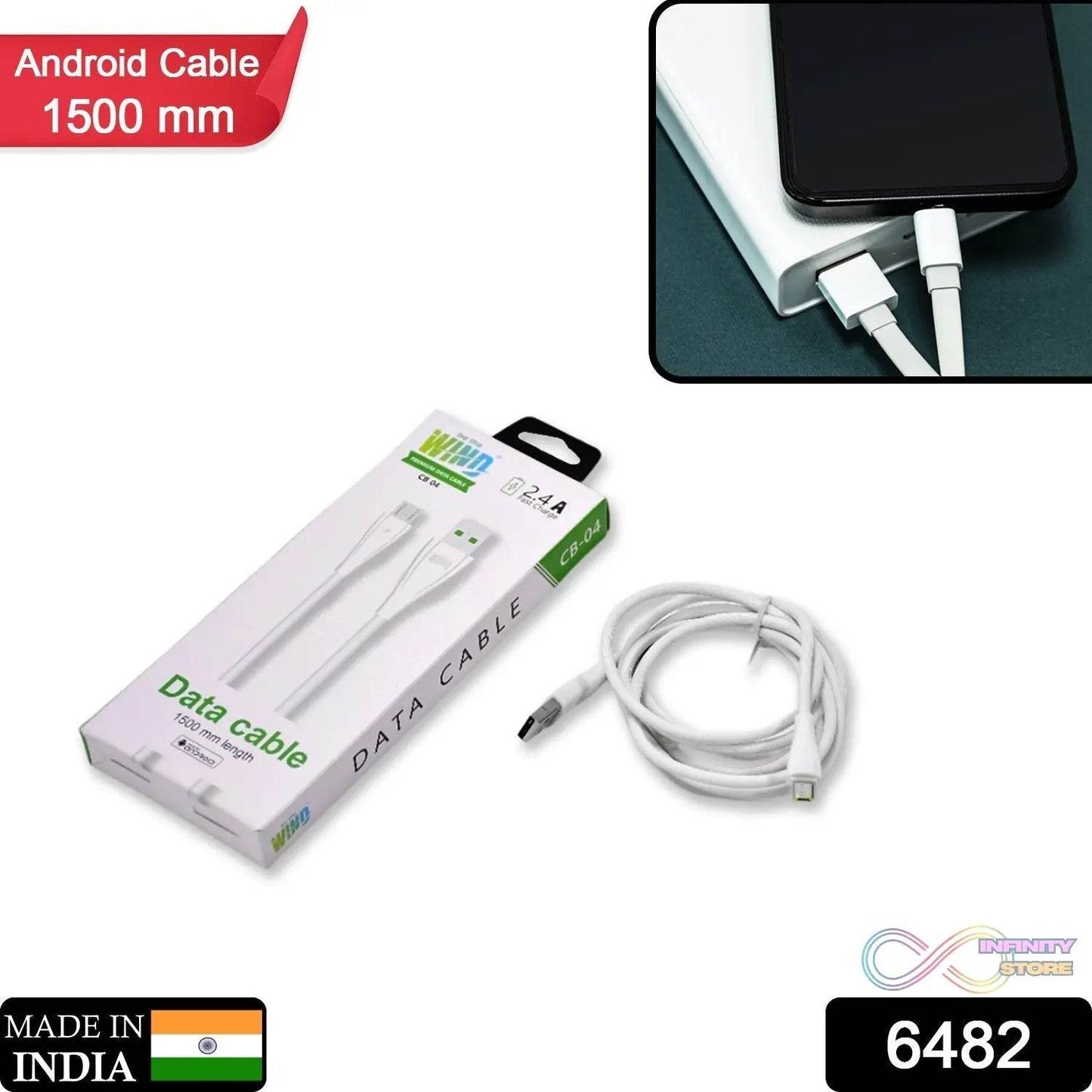Fast Charging for android & Data Transfer Extra Tough Long Micro Cable for All Compatible Smartphone and Tablets (1500mm) - infinityexculsivestore.com
