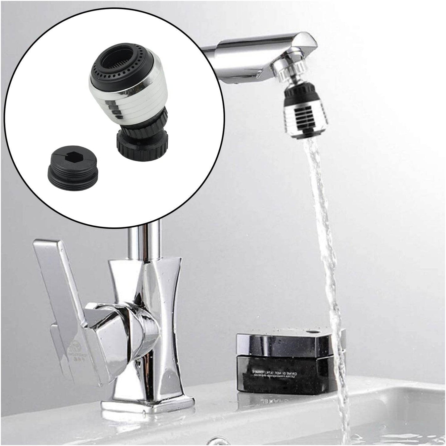 Faucet Bubbler, Faucet Aerator, Water Filter 360° Sink Use for Kitchen, Bathroom, Home Use, High Pressure Power Spray, Plating, for Kitchen Bathroom (1 Pc) - infinityexculsivestore.com