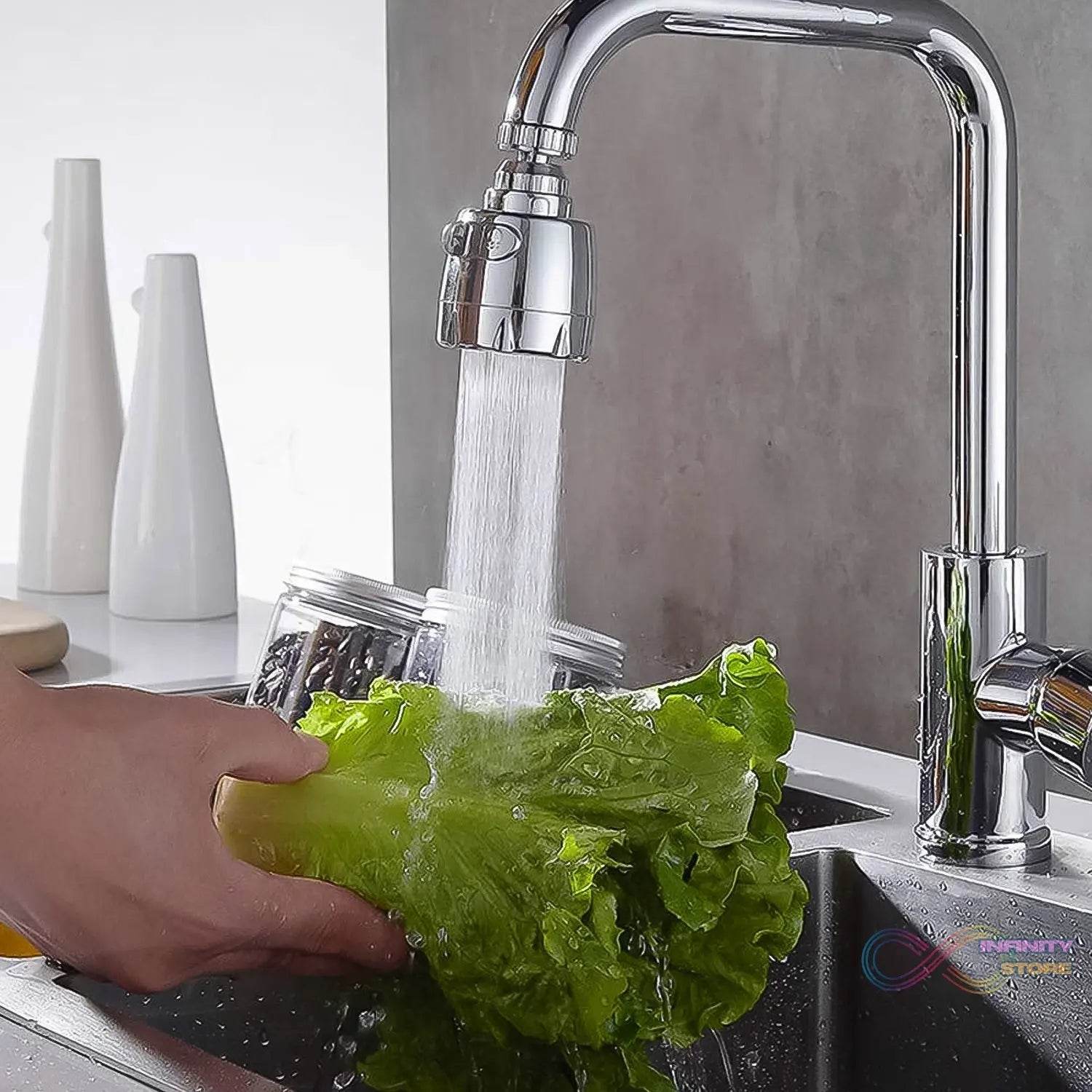 Faucet Kitchen Water Pressure Booster 360 Rotatable Sink head - infinityexculsivestore.com