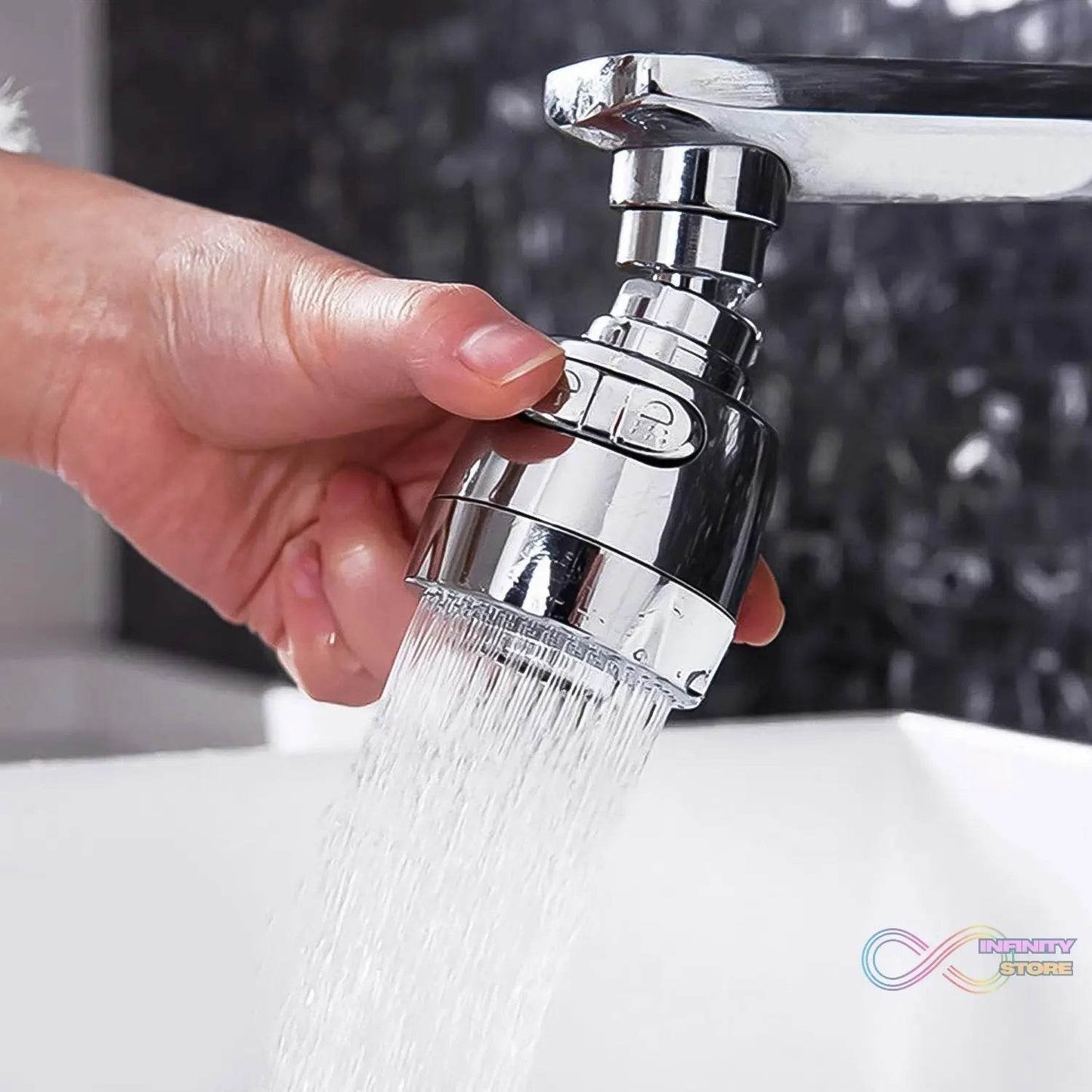 Faucet Kitchen Water Pressure Booster 360 Rotatable Sink head - infinityexculsivestore.com