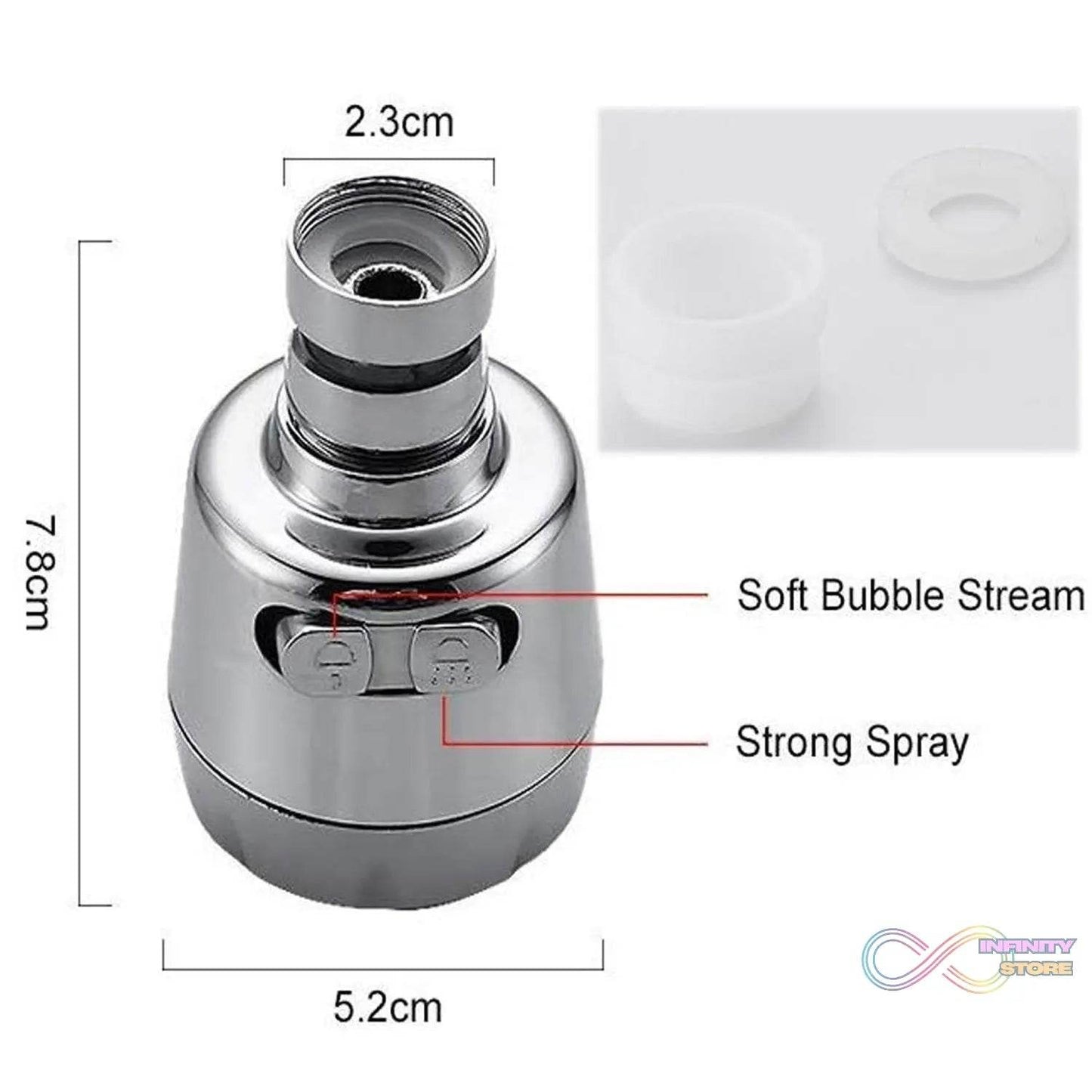 Faucet Kitchen Water Pressure Booster 360 Rotatable Sink head - infinityexculsivestore.com